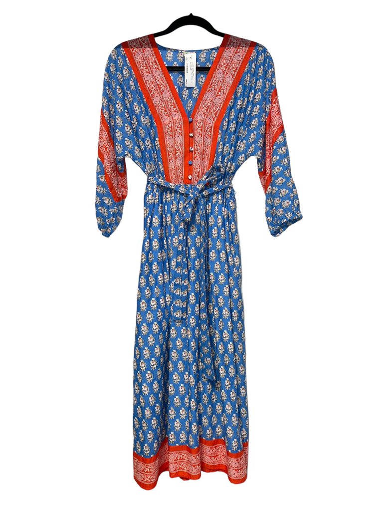 J .Crew Floral Tunic Dress red and blue XS