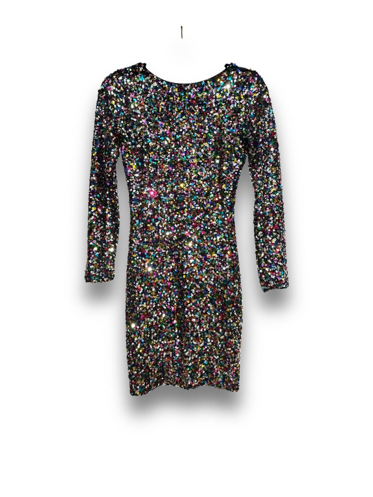 dress the population Multi color sequin Uback dress small – Labels Designer  Resale
