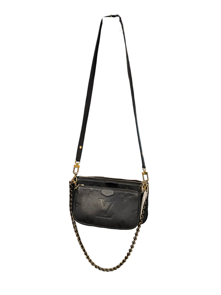 Louis Vuitton Multi Pochette Empriente Clutch black