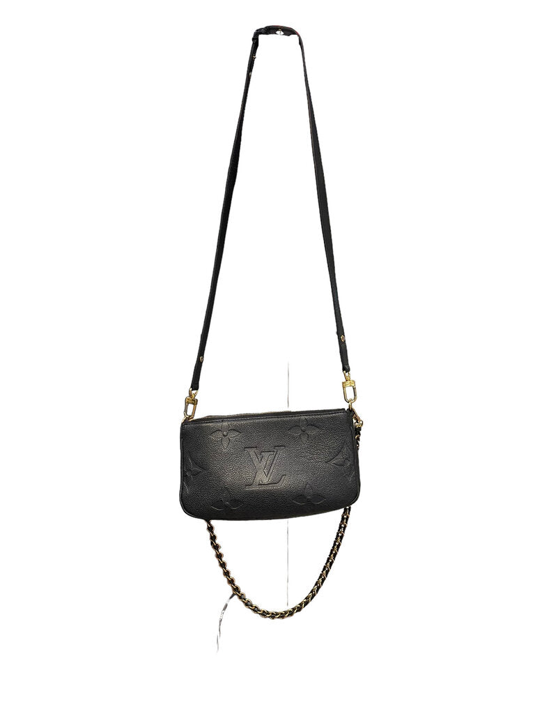 Louis Vuitton Multi Pochette Empriente Clutch black