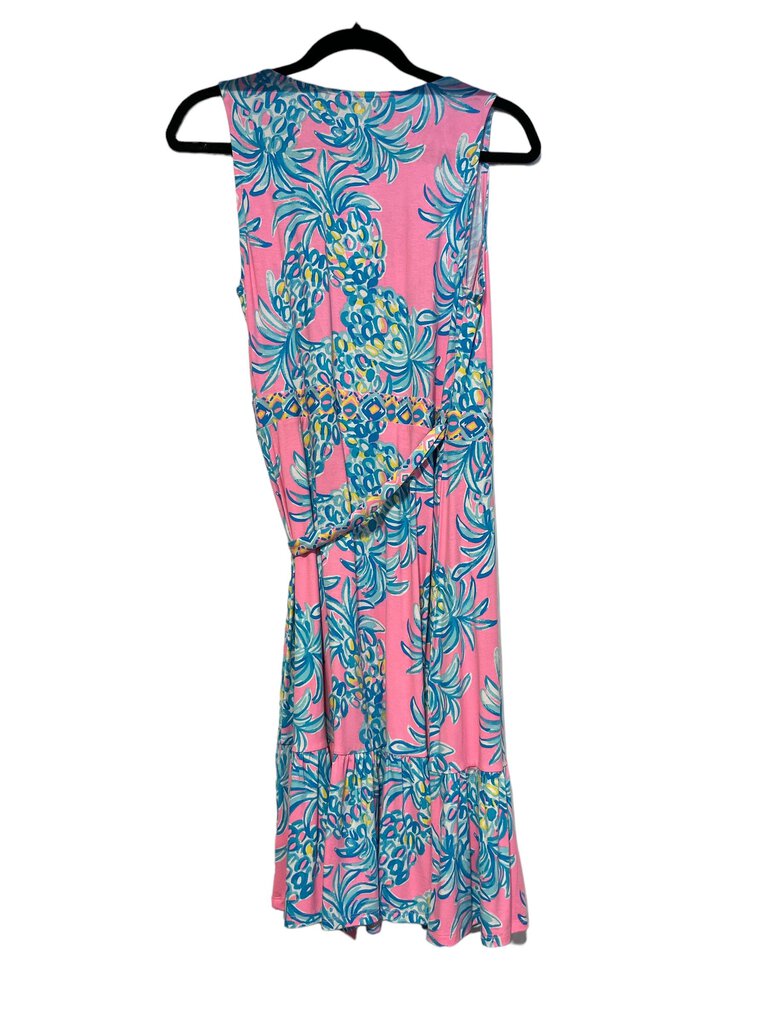 Lilly Pulitzer Lilly Pulitzer sleeveless Misha wrap dress pink and blue medium