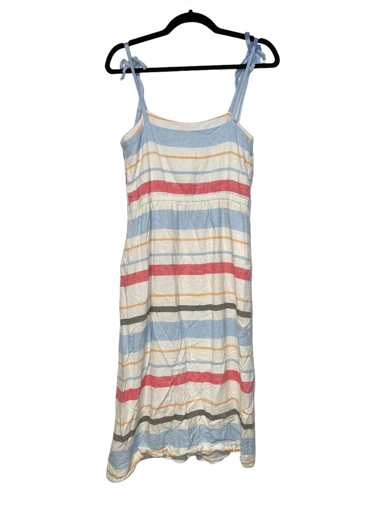 gal Meet Glam Gal Meets Glam linen stripe sundress white and blue 4