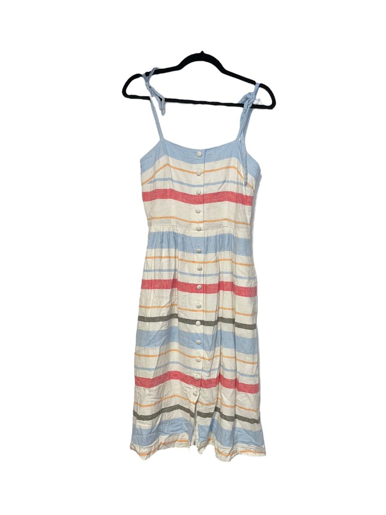 gal Meet Glam Gal Meets Glam linen stripe sundress white and blue 4