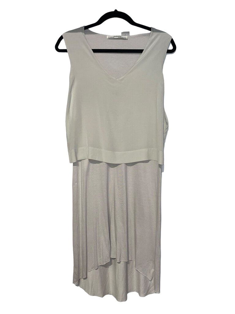 all saints All Saints silk Knit vnck tank dress mist 0