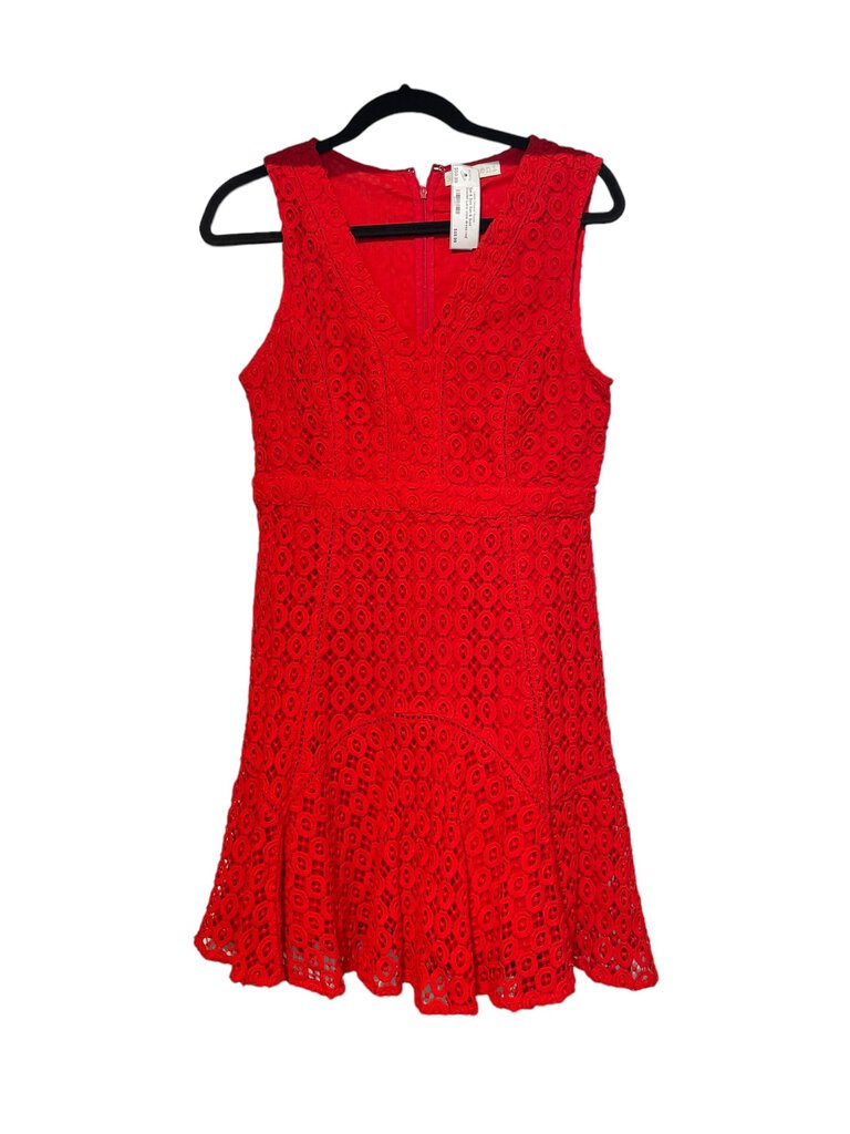 San & Soni San & Soni Crochet Lace vnck dress red Small