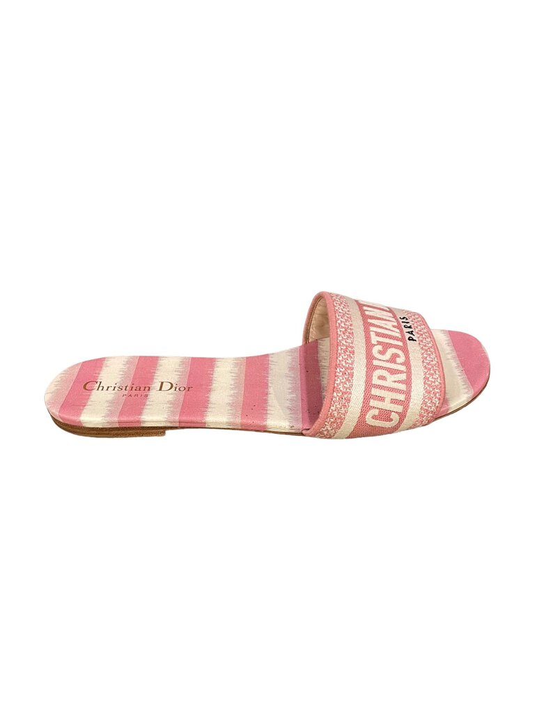 Dior Dior Dway Slide Pink Embroidered Cotton pink 41