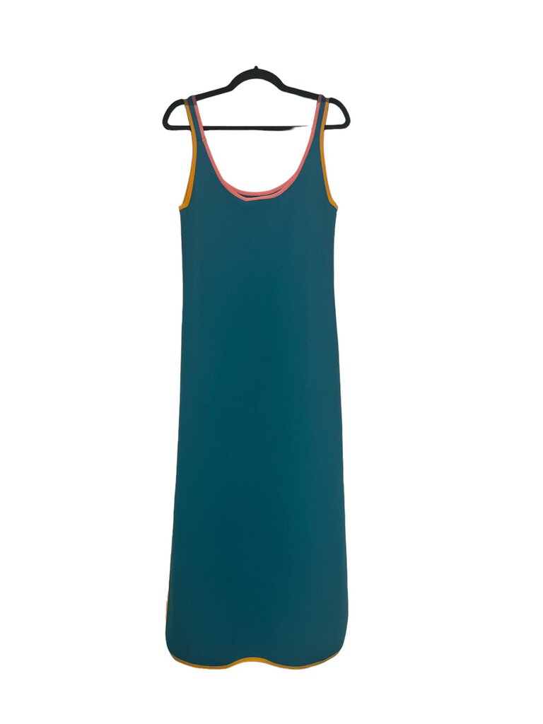 beatrice Beatrice Knitted Tank Dress with Contrast NWT Poseidon Green M