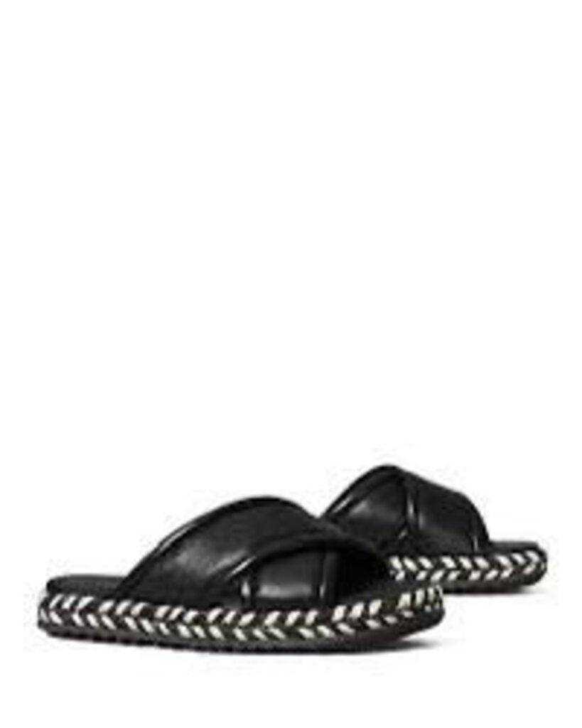 Tory Burch Criss Cross espadrille Slide black 7.5