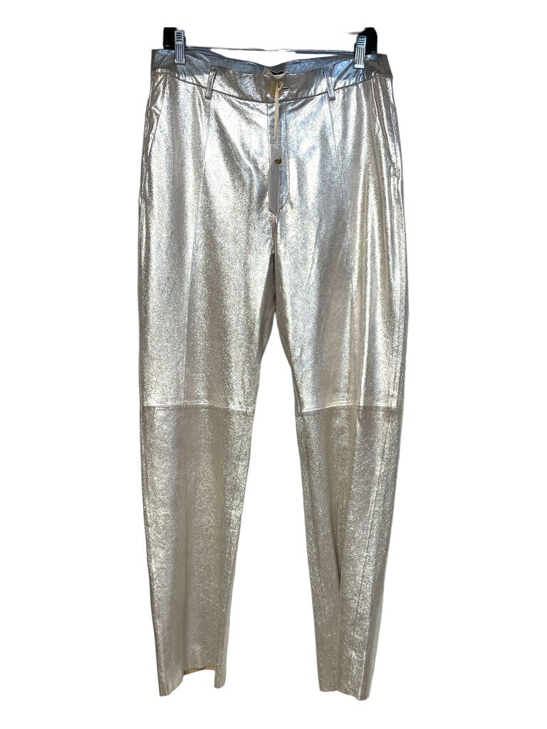 Forte Forte Forte Forte Laminated Suede Silver pants Large