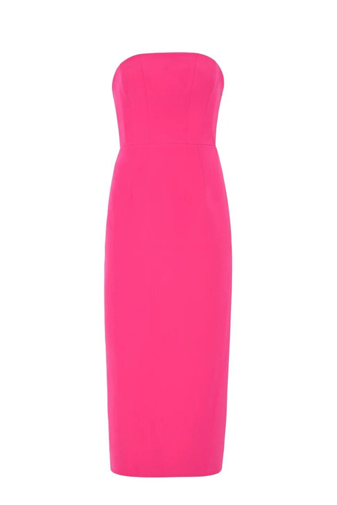 MILLY Milly Women's Traci Cady Strapless Midi Dress in Fucshia 2