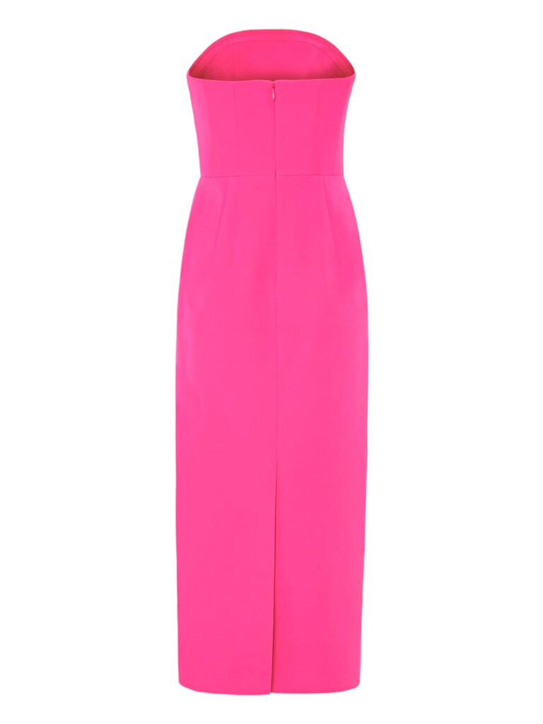 MILLY Milly Women's Traci Cady Strapless Midi Dress in Fucshia 2