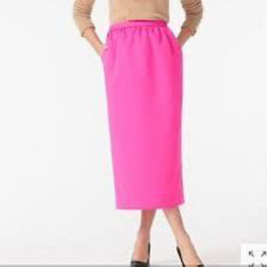 J. Crew J. Crew Long Pencil Skirt In Faille NWT pink neon fuschia 14