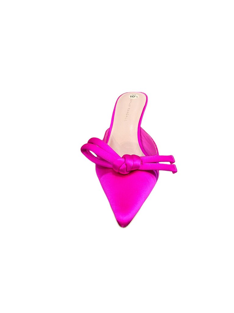 Loeffer Randall Loeffler Randall Amyra Bow satin mules fuschia 10.5