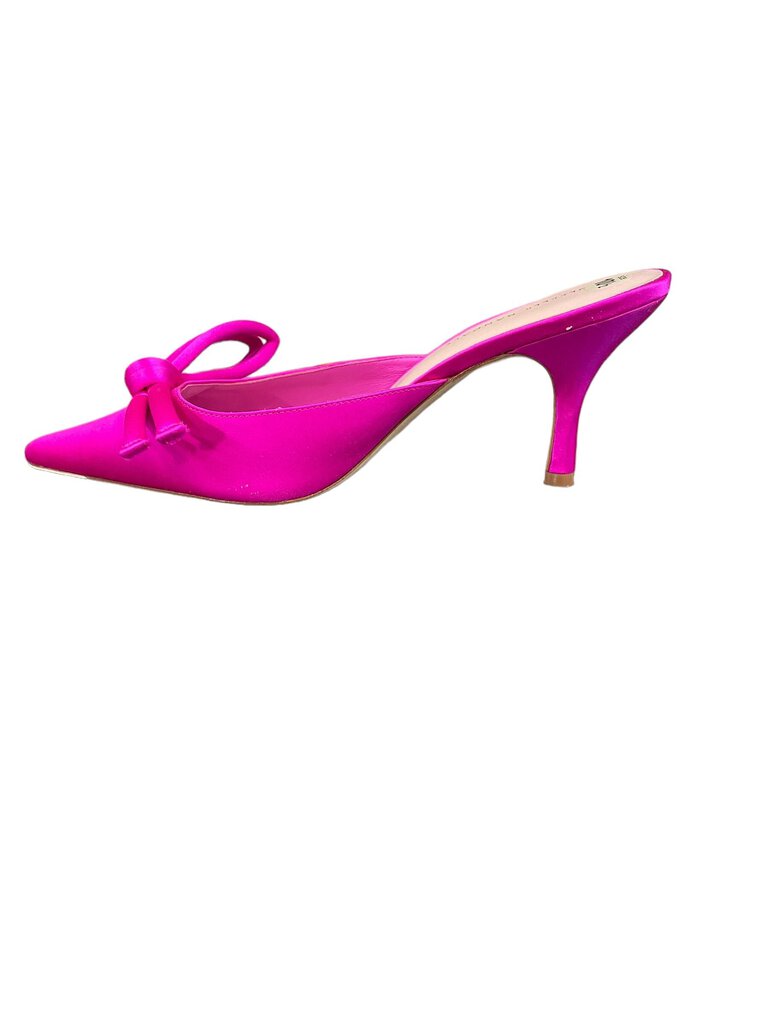 Loeffer Randall Loeffler Randall Amyra Bow satin mules fuschia 10.5