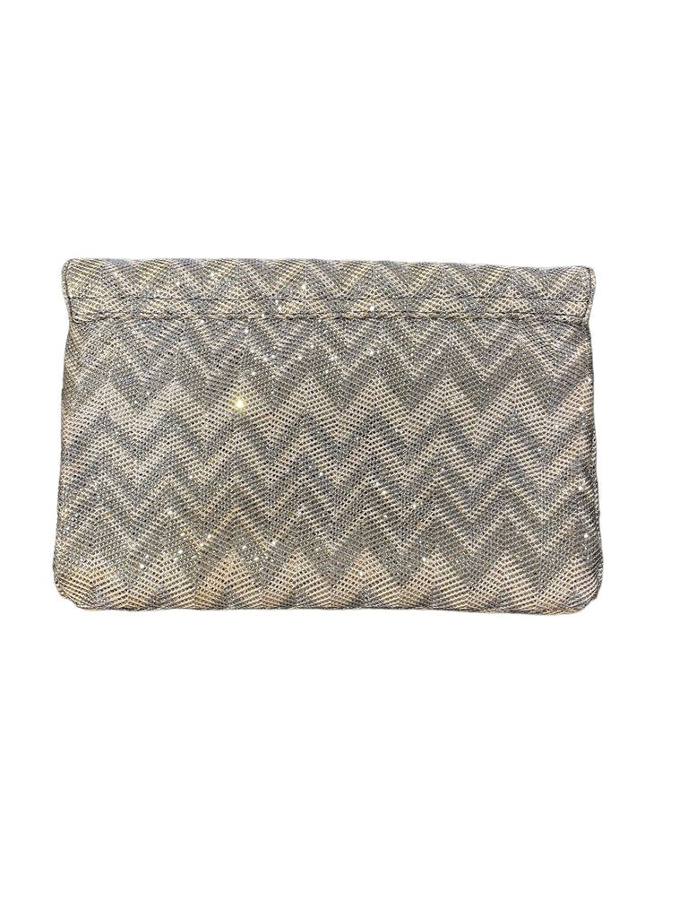 Elaine Turner Elaine Turner Zigzag Metallic Clutch