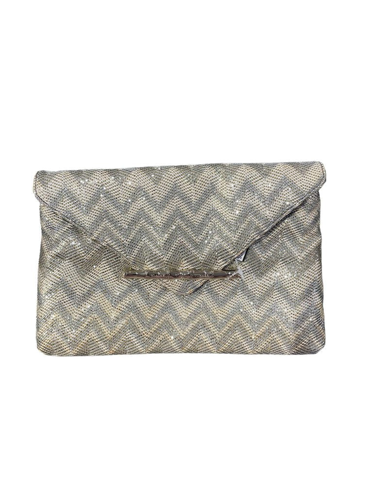 Elaine Turner Elaine Turner Zigzag Metallic Clutch