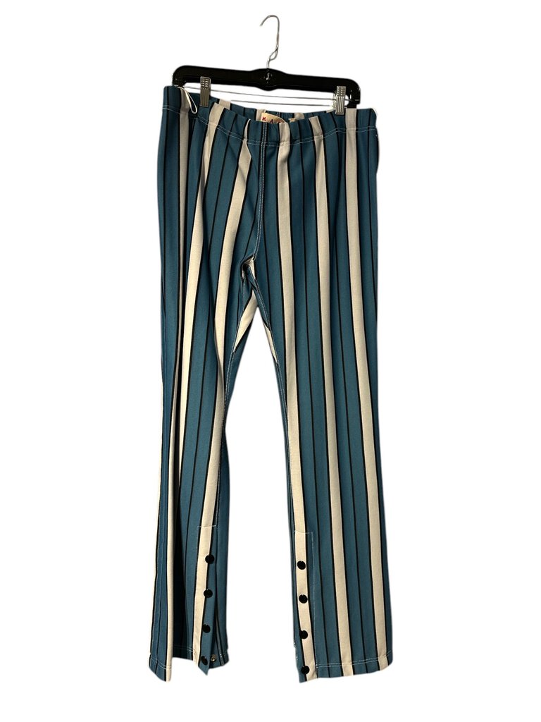 Marni Striped straight long trouser blue grey 46| 10