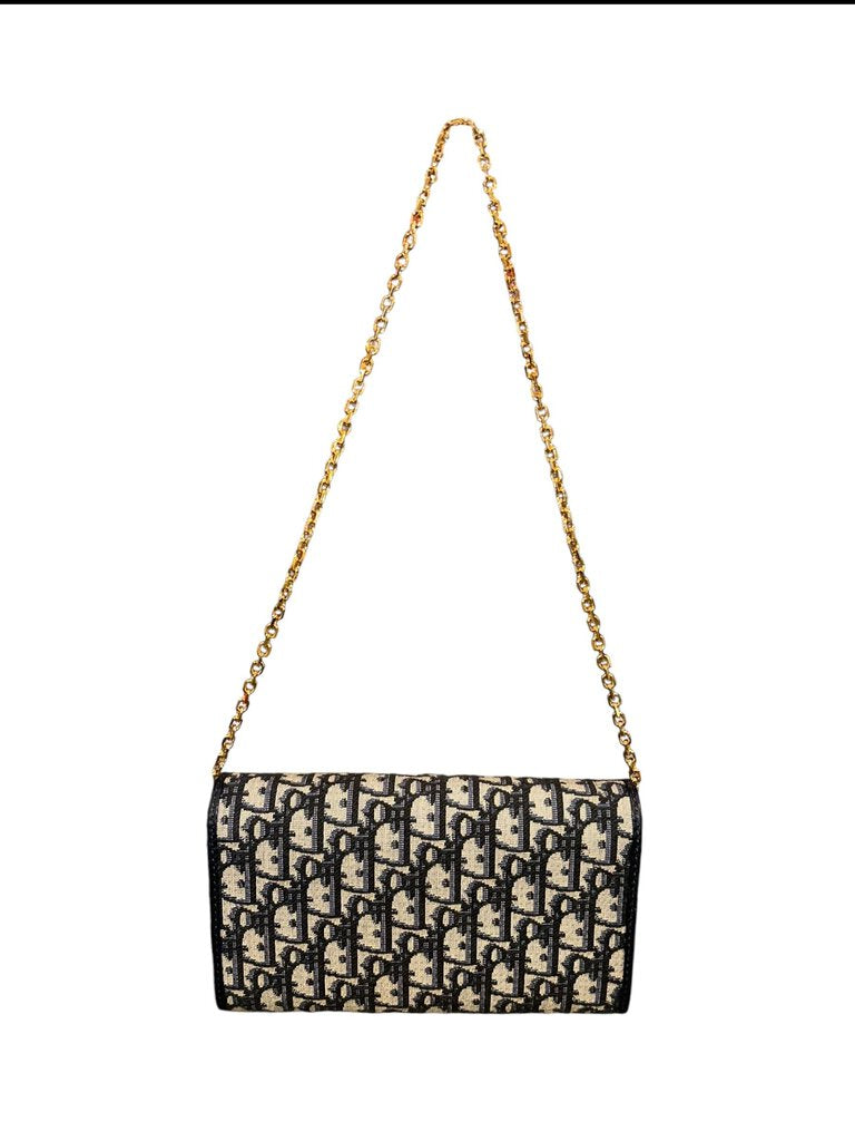 Christian Dior 30 Montaigne East-West Bag with Chain navy