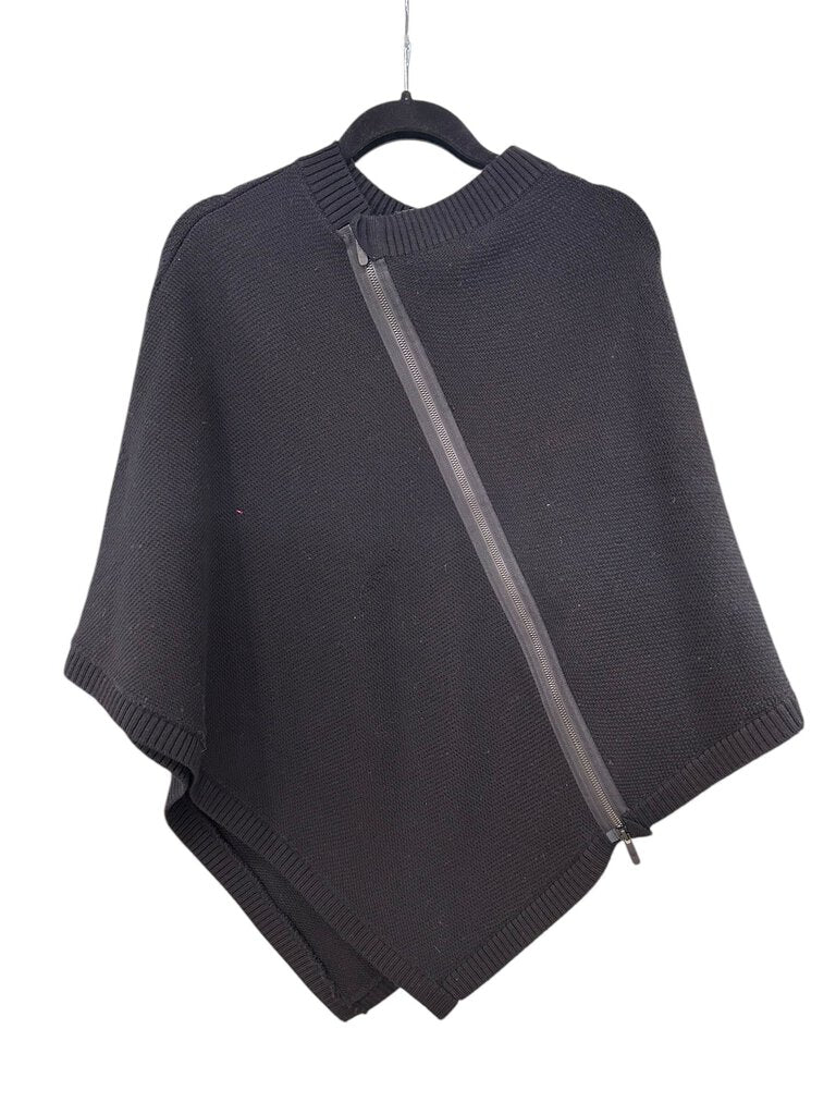 Lululemon Asymmetric zip poncho sweater black