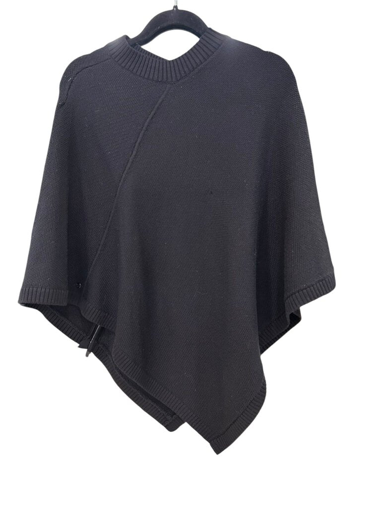 Lululemon Asymmetric zip poncho sweater black