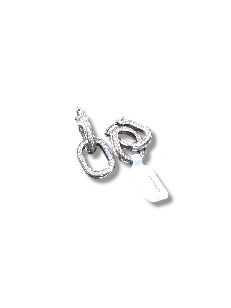 Pave Crystal Link Earring