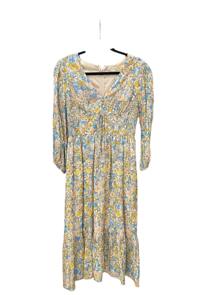 Shoshanna floral smock waist l/s dress multi 4