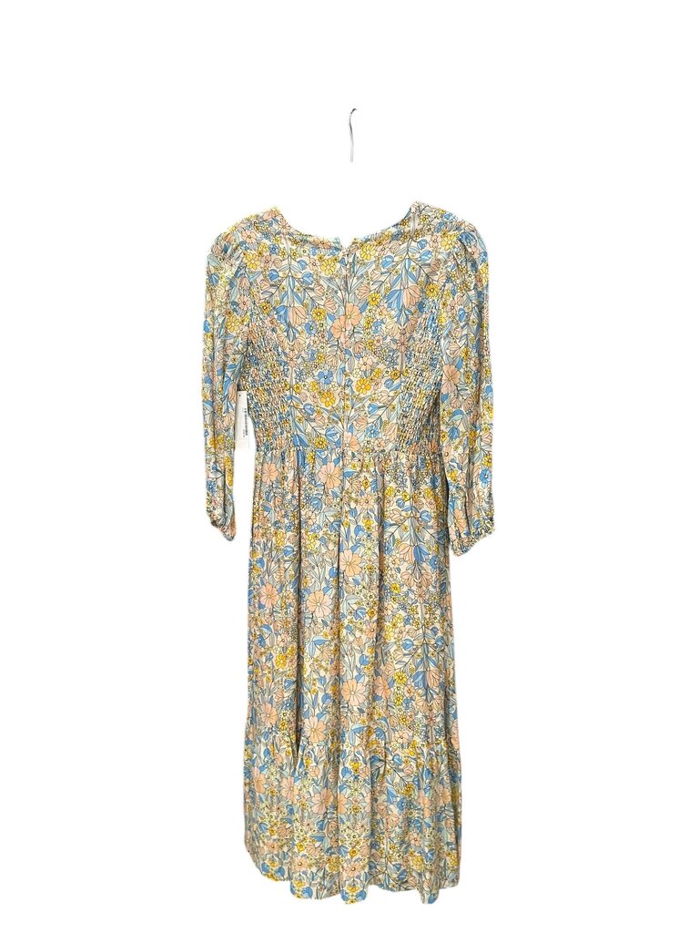 Shoshanna floral smock waist l/s dress multi 4