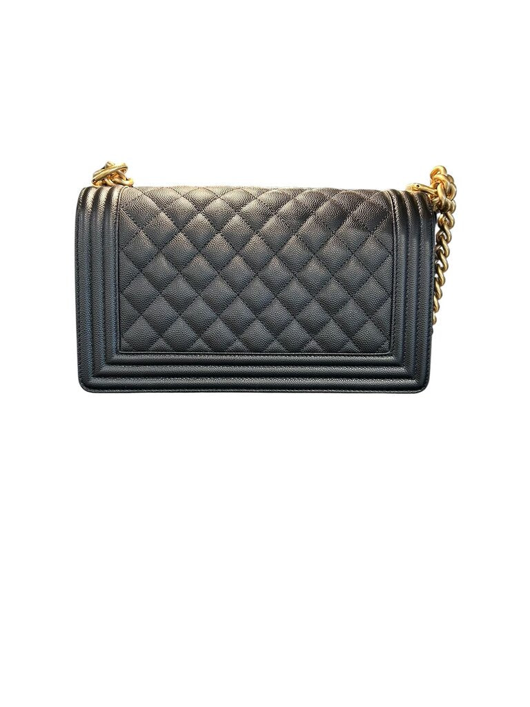 Chanel Caviar Quilted New Medium Boy Flap Black Like New Condition black Like new condition