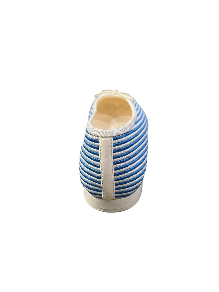 Chanel Stripe ballerina flats NIB blue white 37