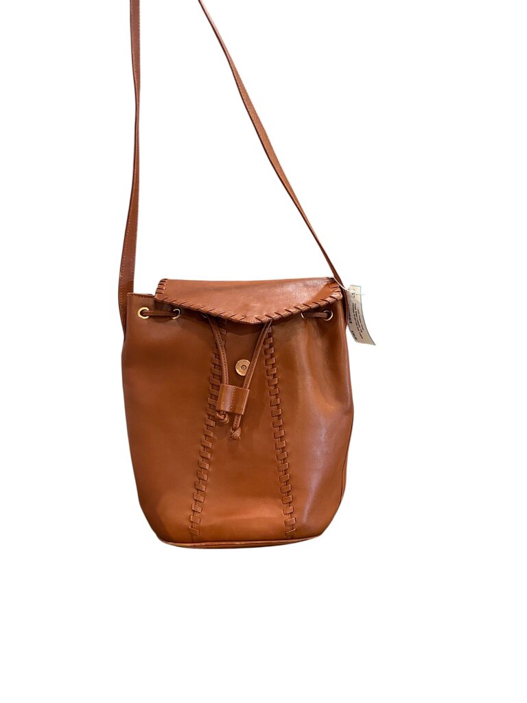 Yves Saint Laurent YSL Vintage braid trim bag cognac