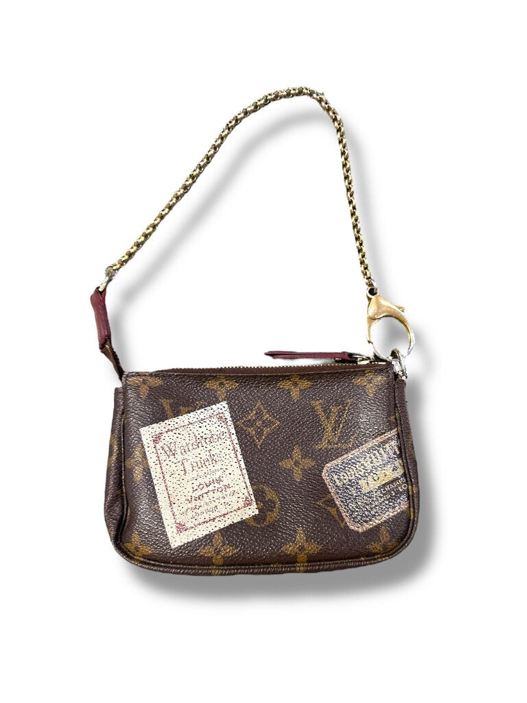 Louis Vuitton mini pouchette handbag monogram trunks & Bags