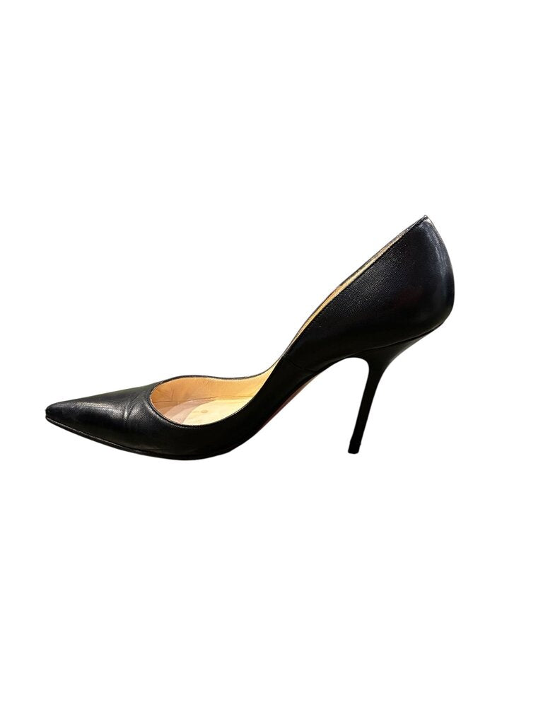 christian louboutin Pointy leather pumps black 38