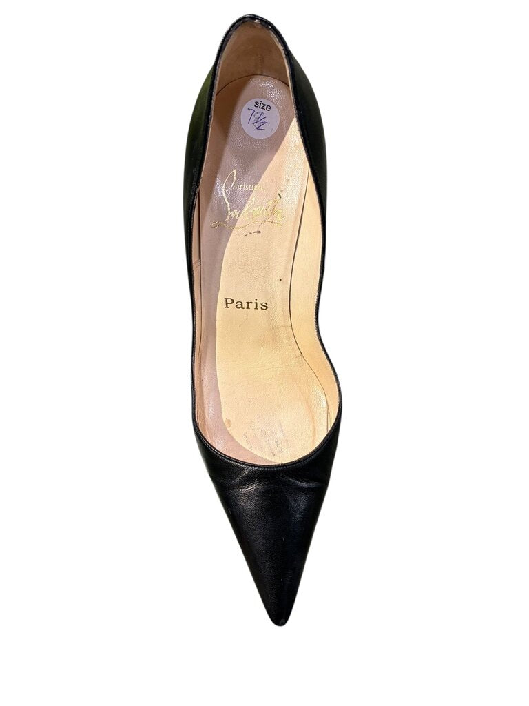 christian louboutin Pointy leather pumps black 38