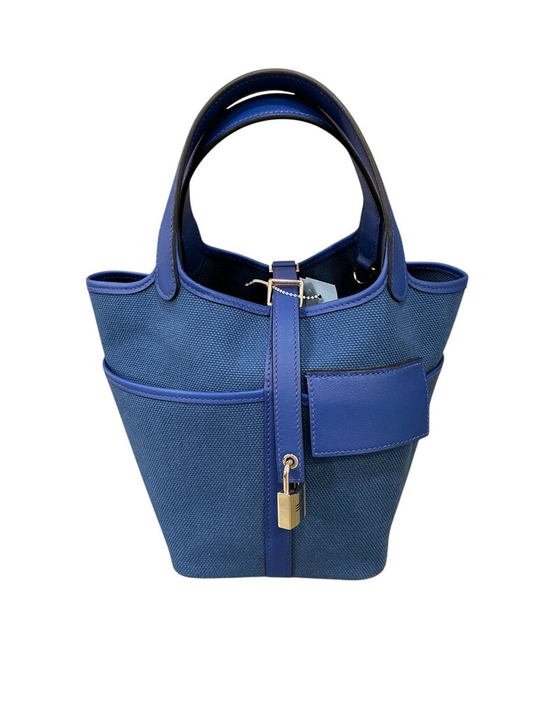 Hermes Toile Goeland and Swift Cargo Picotin Lock blue