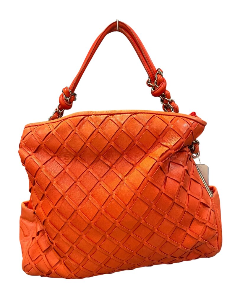 Chanel Soft Sombrero Hobo Leather orange Shoulder Strap Drop: 7" Height: 11.25" Width: 12.75" Depth: 4.75"
