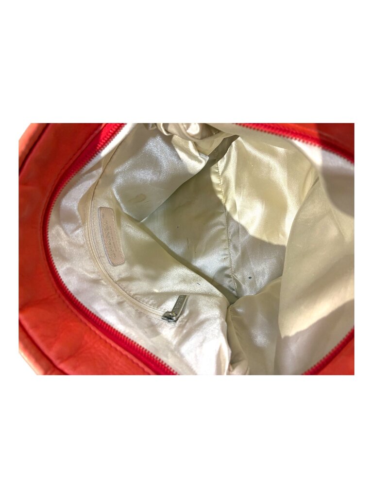 Chanel Soft Sombrero Hobo Leather orange Shoulder Strap Drop: 7" Height: 11.25" Width: 12.75" Depth: 4.75"
