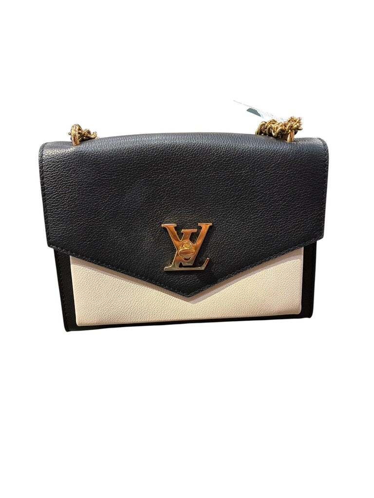 Louis Vuitton Mylockme Top Handle Shoulder Bag black cream
