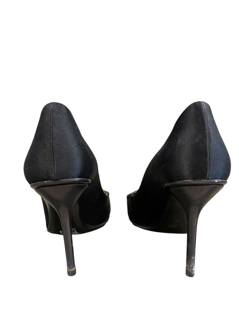 Gucci Bridle leather peep-toe pumps black 37.5