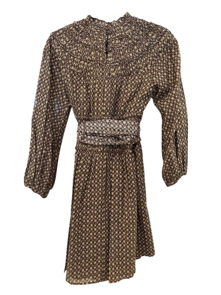 Rebecca Taylor ruched neck print dress NWT forest 0