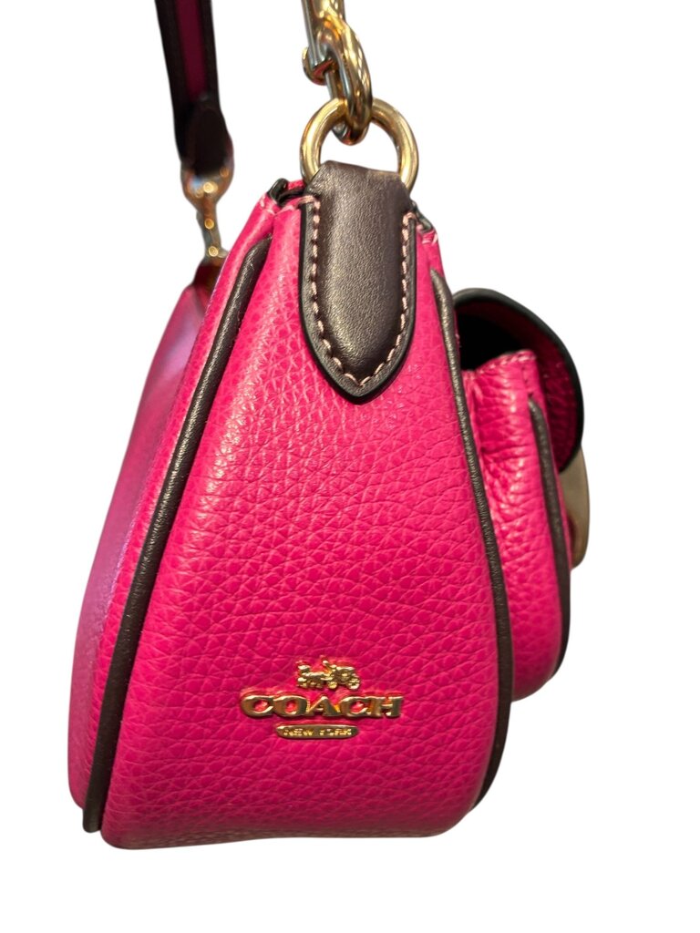 Coach Ashton double pocket frnt shoulder bag fuschia mini