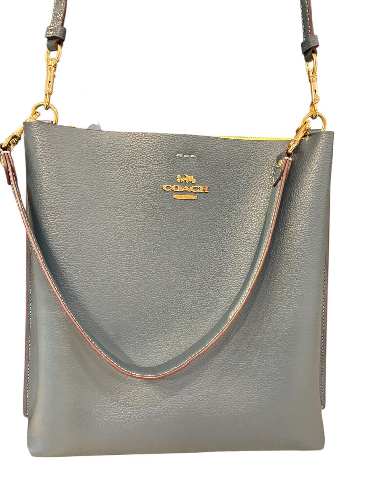 Coach Mollie leather bucket bag blue