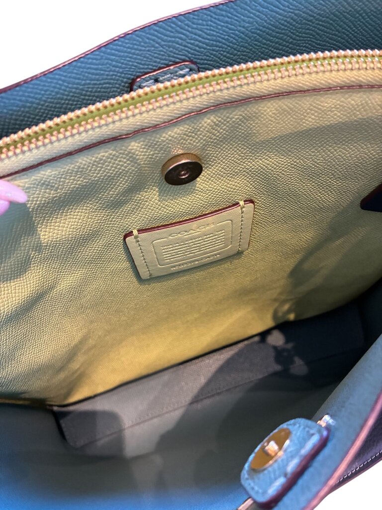 Coach Mollie leather bucket bag blue