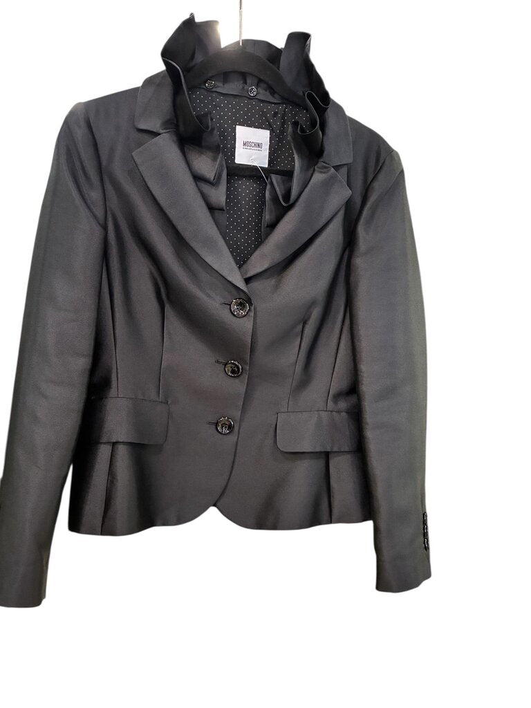 Moschino C&C Silk Ruffle blazer black large