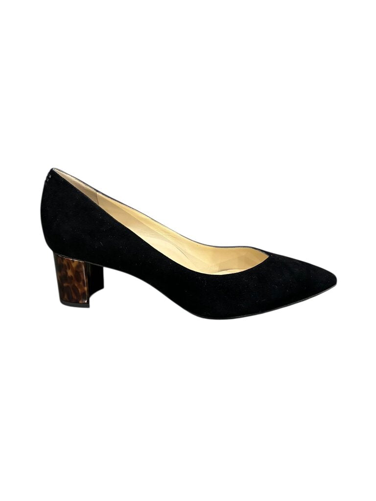 Sarah Flint tortoiseshell heel suede pump black 41
