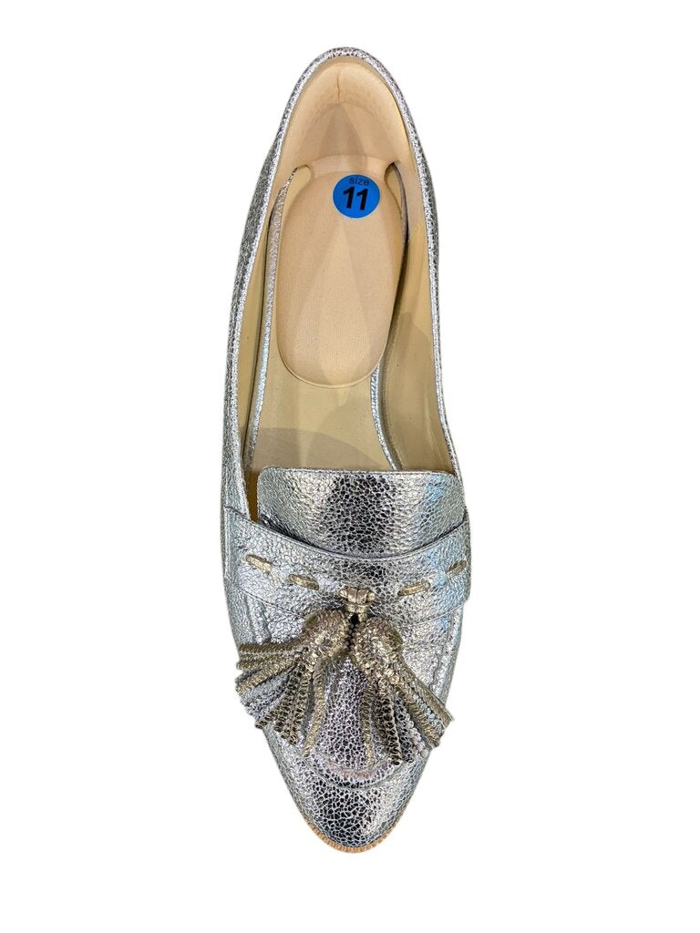Sarah Flint Tassel silver loafer 41