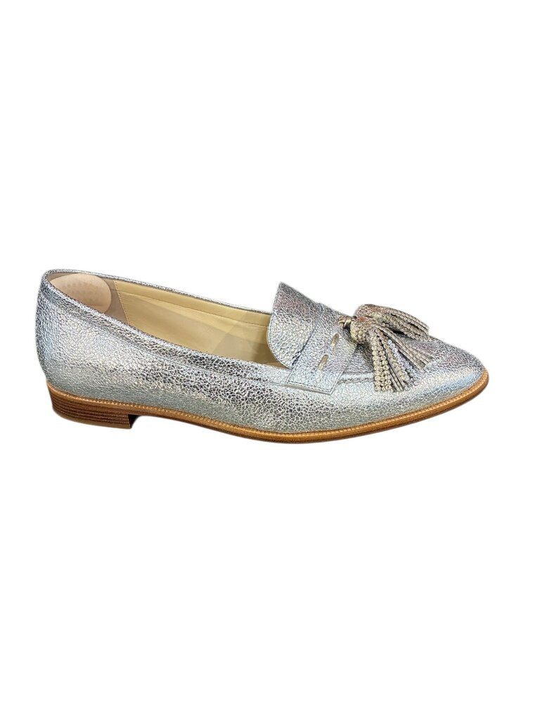 Sarah Flint Tassel silver loafer 41