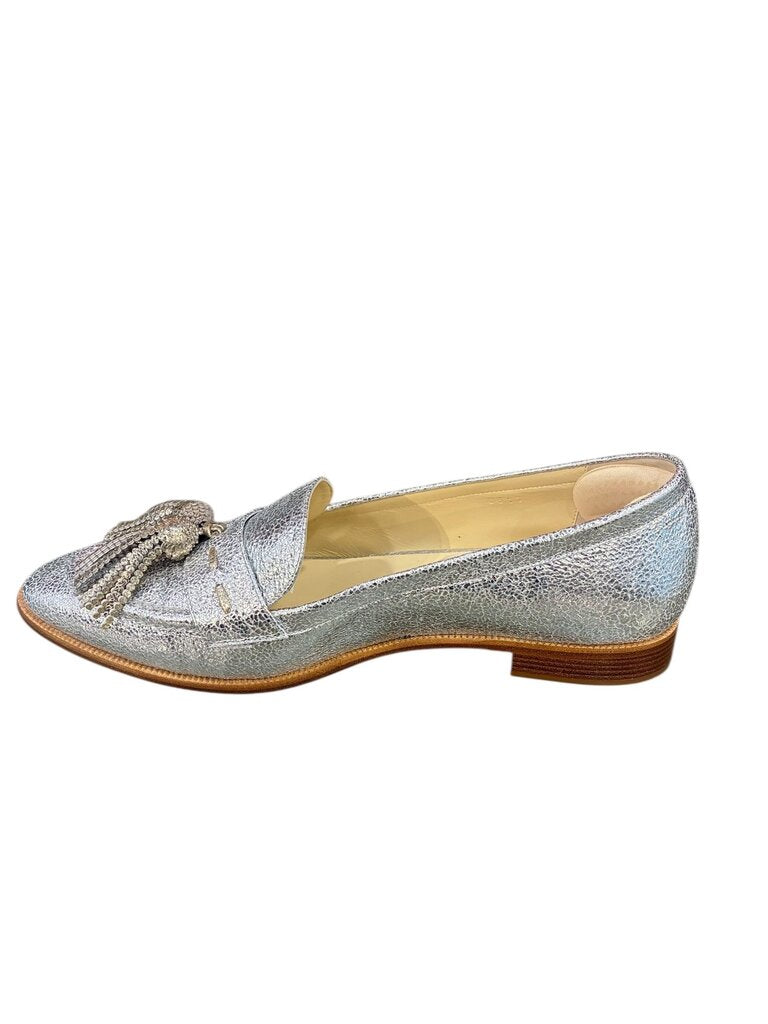 Sarah Flint Tassel silver loafer 41