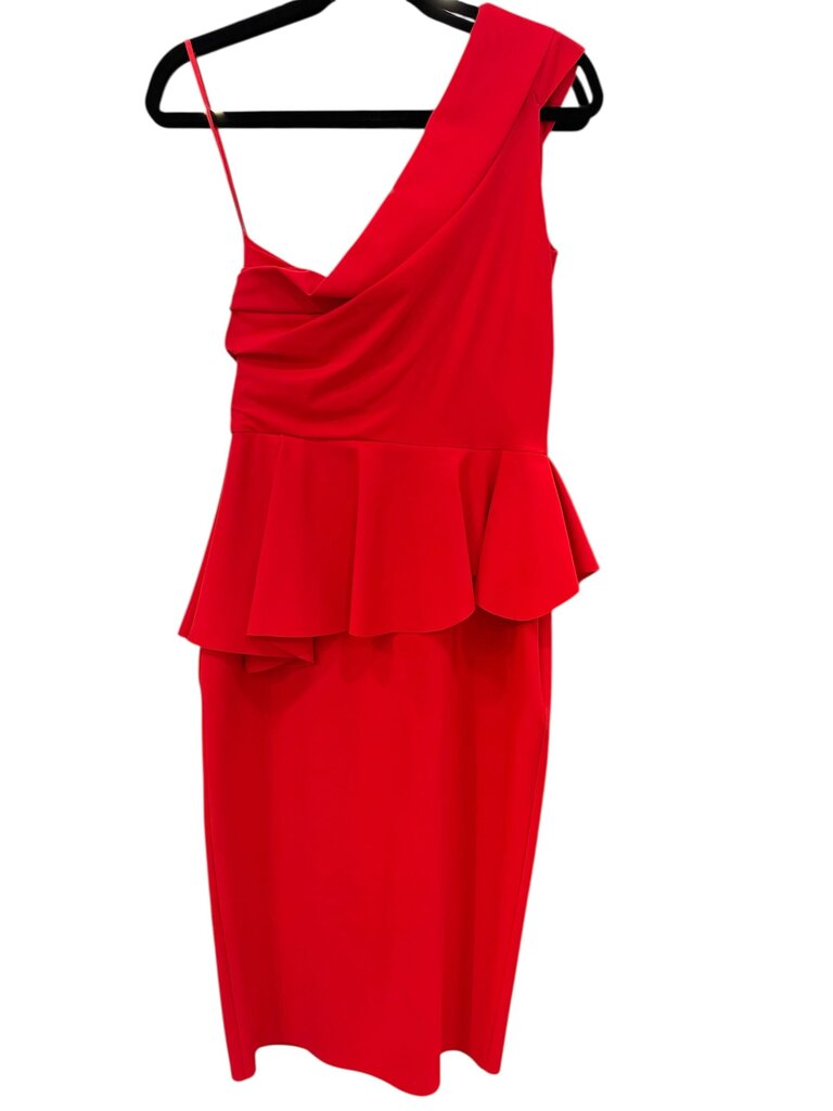 Chiara Boni Jessie one shoulder peplum dress NWT fuschia 42| 8