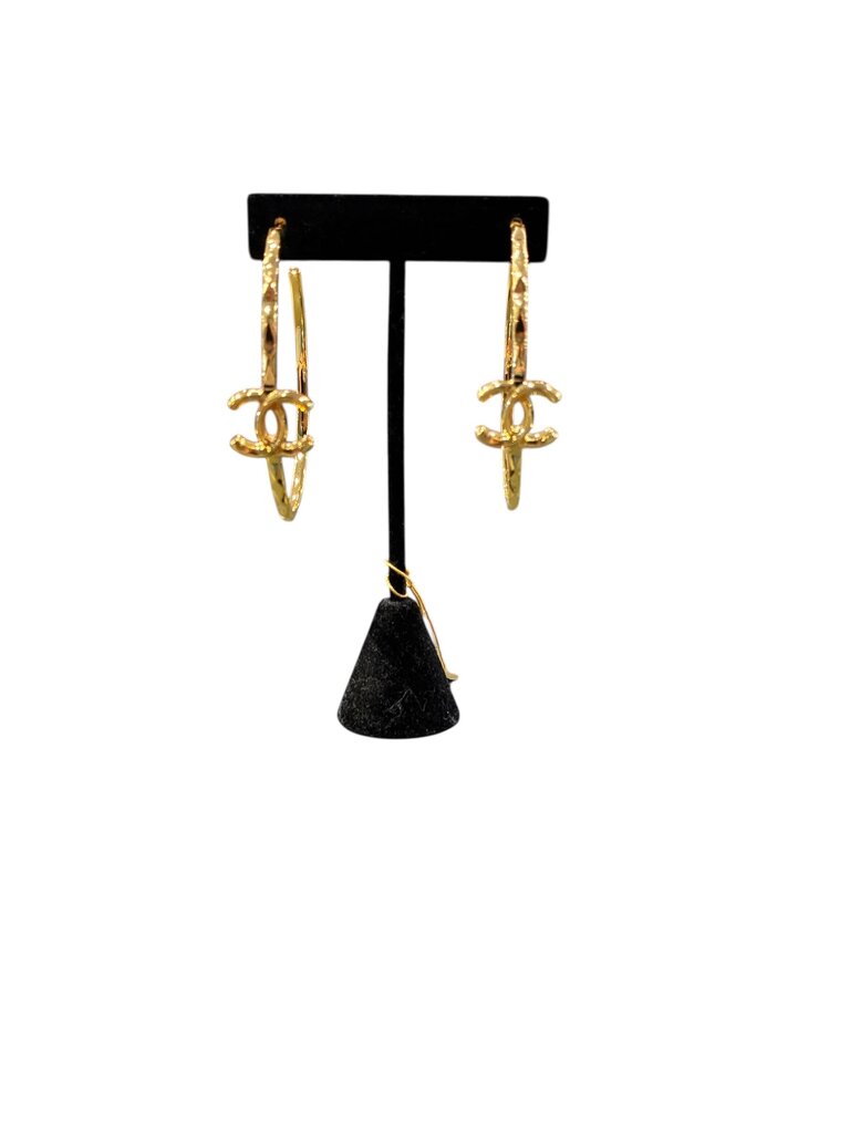 CC Gold Hoop Earrings