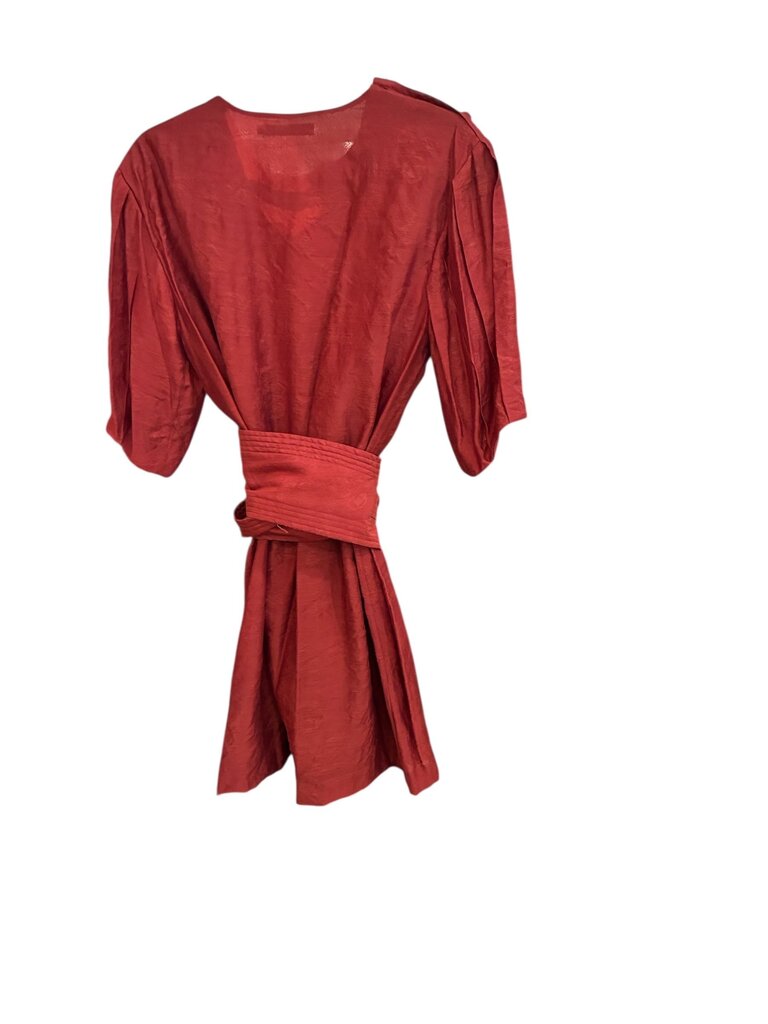 Rebecca Minkoff s/s belted dress rust Small